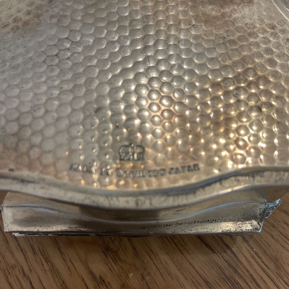 VINTAGE Metal JEWELRY BOX ( MADE IN OCCUPIED JAPAN ) Trinket Jewelry Casket - Picture 9 of 9